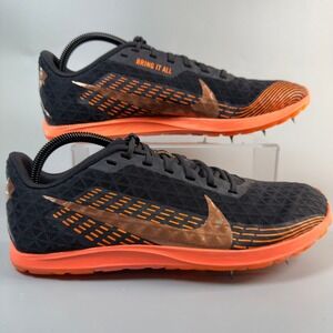 Nike Zoom Rival XC Mens 10 Cross Country Spike Running Trainer Black Orange Shoe